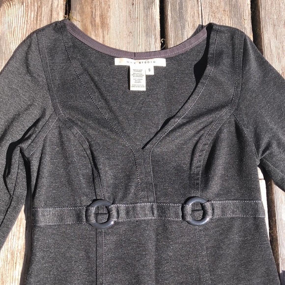 Slate grey structured dress - Picture 2 of 10